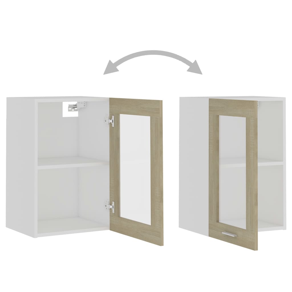 Hängeglasschrank Lyon Sonoma-Eiche 40x31x60 cm Holzwerkstoff