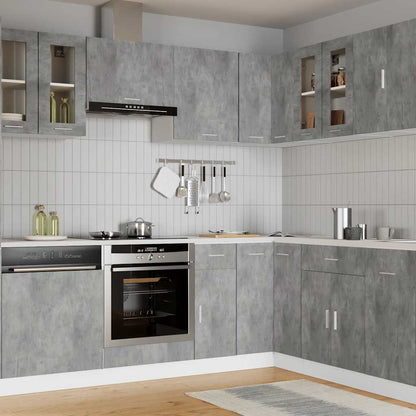 Hängeglasschrank Lyon Betongrau 60x31x60 cm Holzwerkstoff