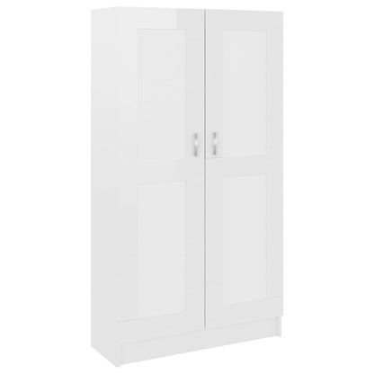 Bücherschrank Hochglanz-Weiß 82,5x30,5x150 cm Holzwerkstoff