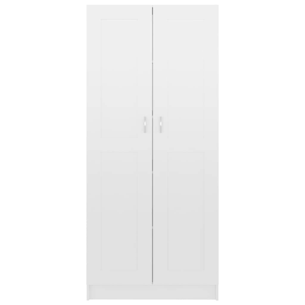 Bücherschrank Hochglanz-Weiß 82,5x30,5x185,5 cm Holzwerkstoff