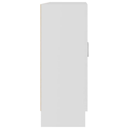 Vitrinenschrank Weiß 82,5x30,5x80 cm Holzwerkstoff