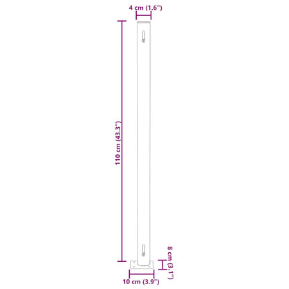 Seitenmarkise Ausziehbar 180x500 cm Rot