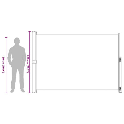 Seitenmarkise Ausziehbar 200x300 cm Creme