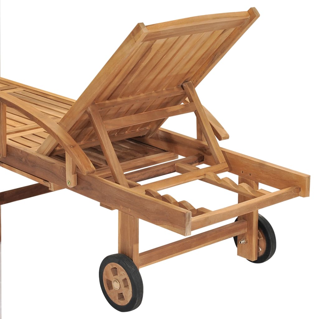 Sonnenliege Massivholz Teak