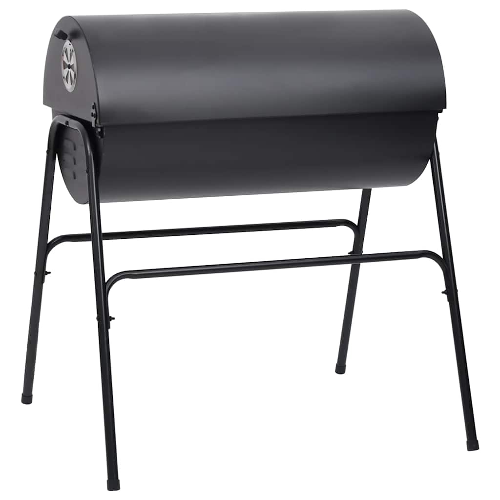 Grill mit 2 Grillrosten Schwarz 80x95x90 cm Stahl