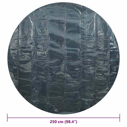 Treibende Pool-Solarplane PE 250 cm Schwarz und Blau