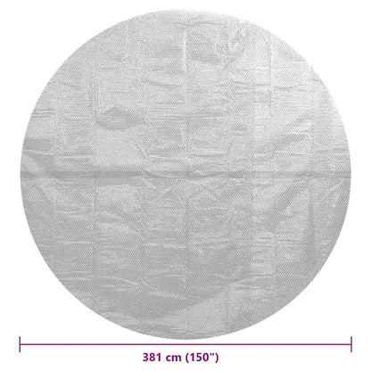 Treibende Pool-Solarplane PE 381 cm Grau