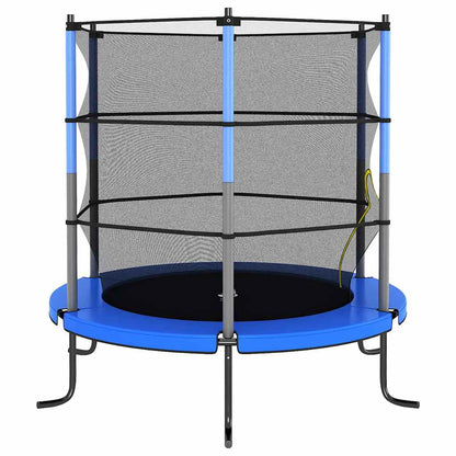Trampolin mit Sicherheitsnetz Rund 140x160 cm Blau