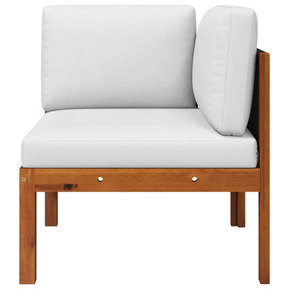 Garten-Ecksofas 2-tlg. mit Kissen Holz Akazie & Seil