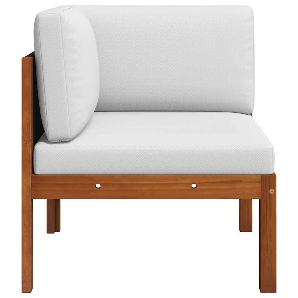 Garten-Ecksofas 2-tlg. mit Kissen Holz Akazie & Seil