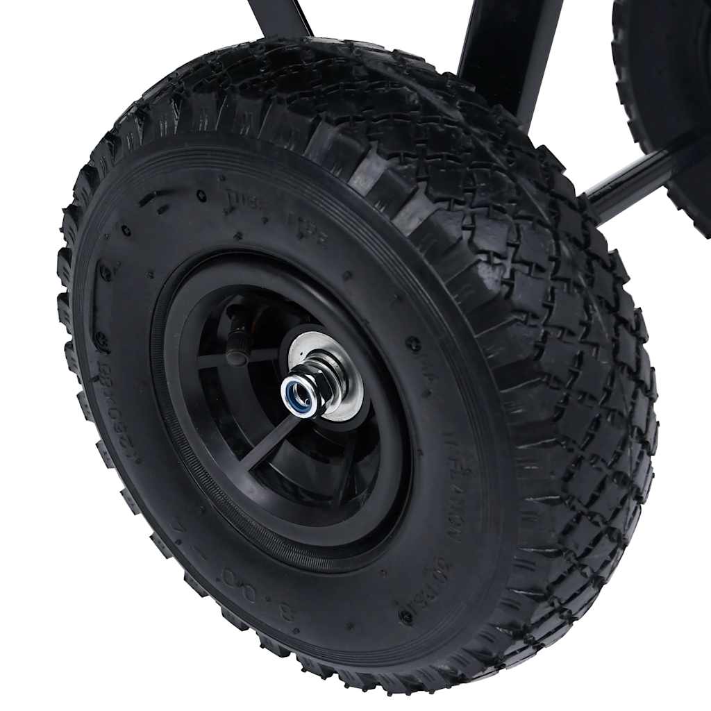 Garten-Kippwagen 300 kg 75 L Schwarz