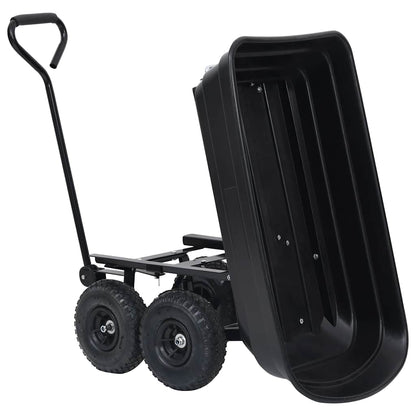 Garten-Kippwagen 300 kg 75 L Schwarz