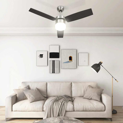Deckenventilator mit Licht und Fernbedienung 108 cm Dunkelbraun