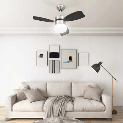 Deckenventilator mit Licht und Fernbedienung 76 cm Dunkelbraun