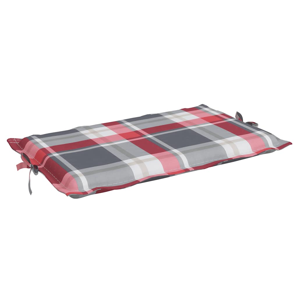 Sonnenliegen-Auflage Rot Karomuster 186x58x4 cm Oxford-Gewebe