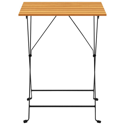 3-tlg. Bistro-Set Klappbar Massivholz Akazie