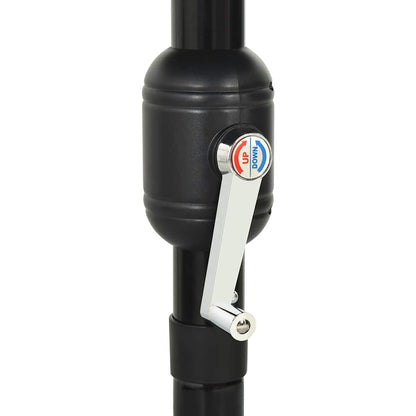 Sonnenschirm mit Aluminium-Mast 3-lagig Schwarz 3,5 m