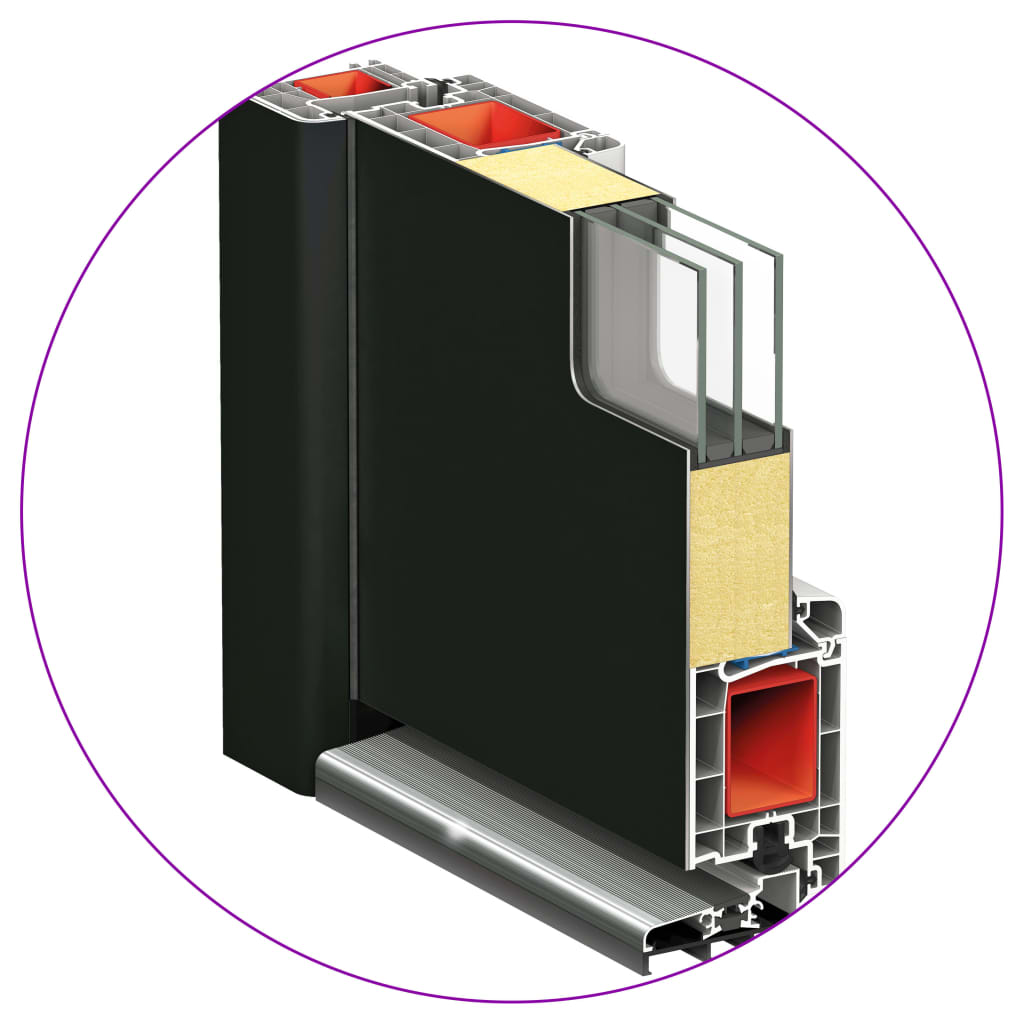 Haustür Anthrazit 98x208 cm
