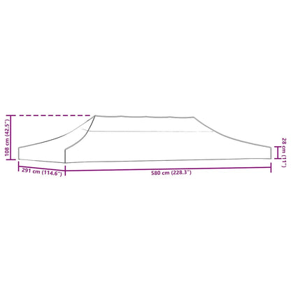 Partyzelt-Dach 6x3 m Grün 270 g/m²