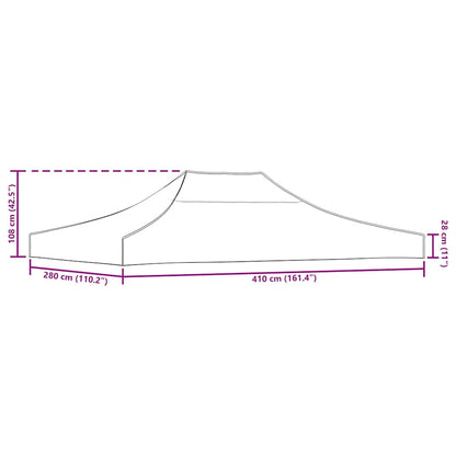 Partyzelt-Dach 4x3 m Grün 270 g/m²