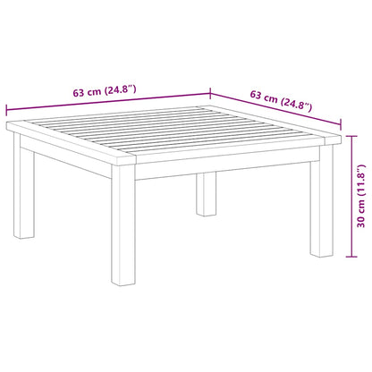 Garten-Beistelltisch 63x63x30 cm Akazie Massivholz