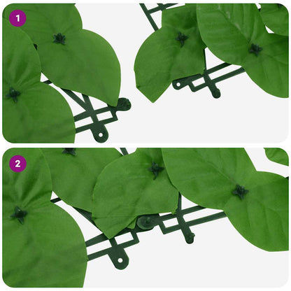 Balkon-Sichtschutz mit Grünen Blättern 600x75 cm