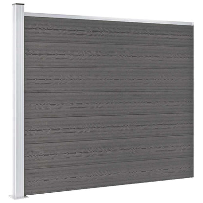 Zaunelement WPC 175x146 cm Grau