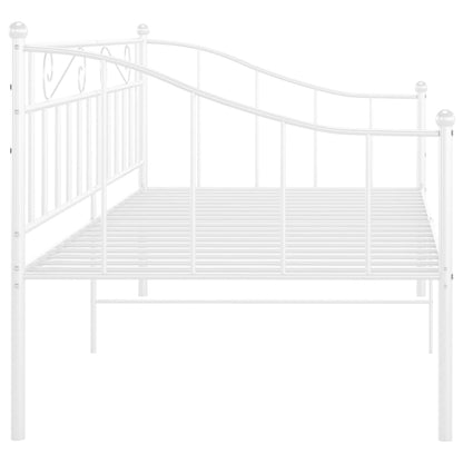 Schlafsofa Bettgestell Weiß Metall 90x200 cm