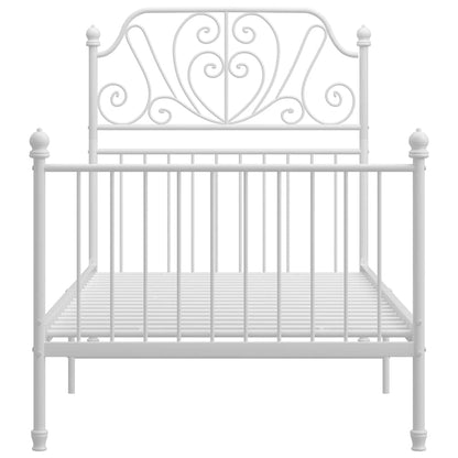 Bettgestell Weiß Metall 90x200 cm