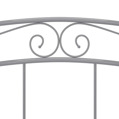 Bett Grau Metall 140x200 cm