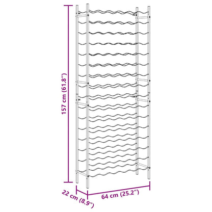 Weinregal für 96 Flaschen Schwarz Eisen
