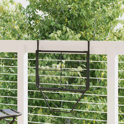 Balkontisch Schwarz 60x40 cm Stahl