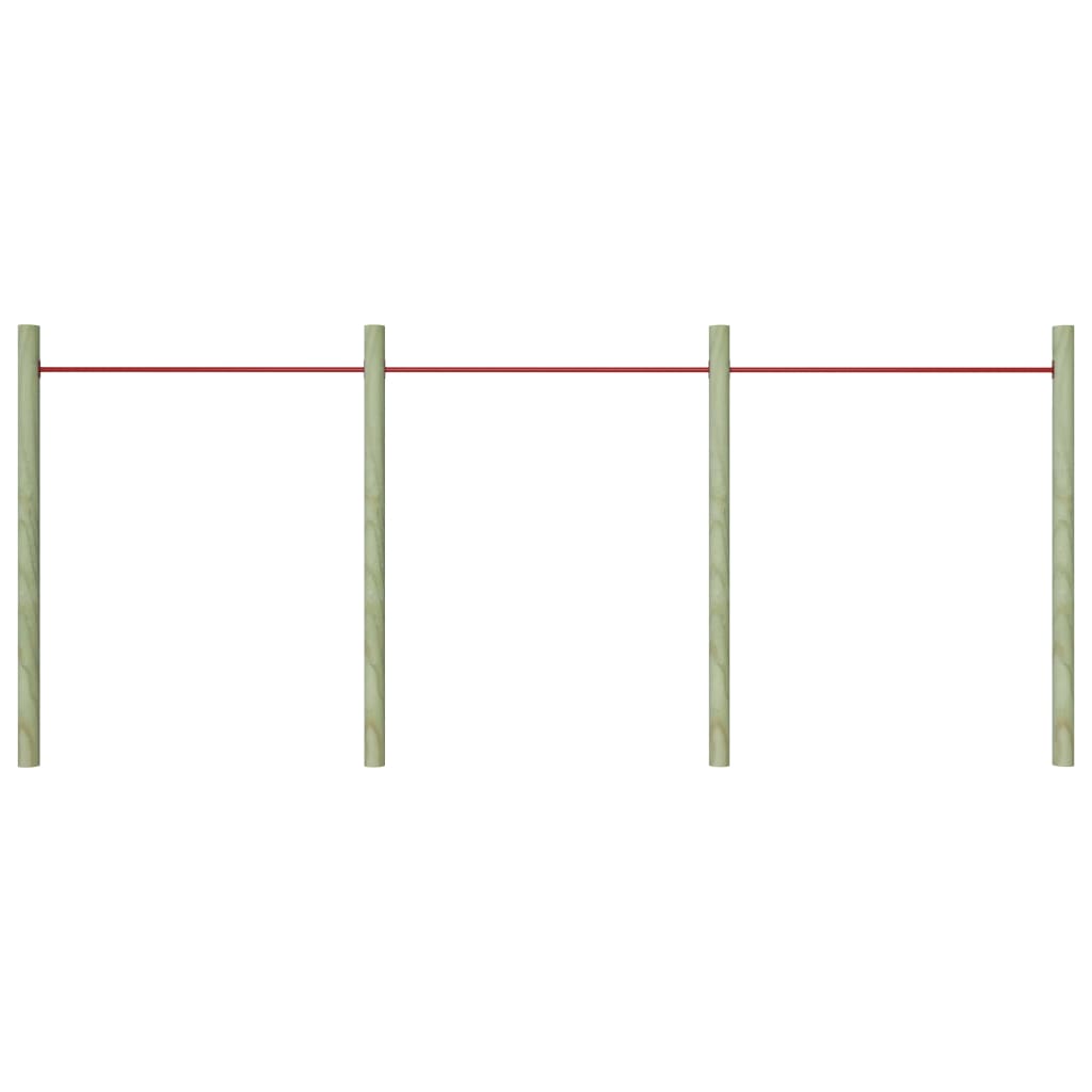 Turnstangen 3 Stk. 125 cm Stahl Rot