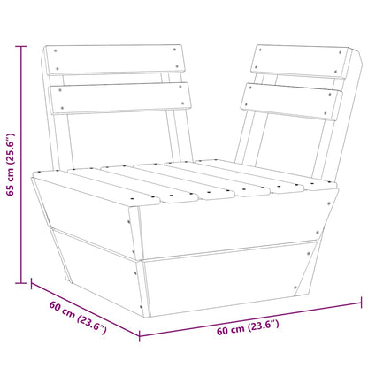 Modulares Palettensofa Eckteil Imprägniertes Fichtenholz