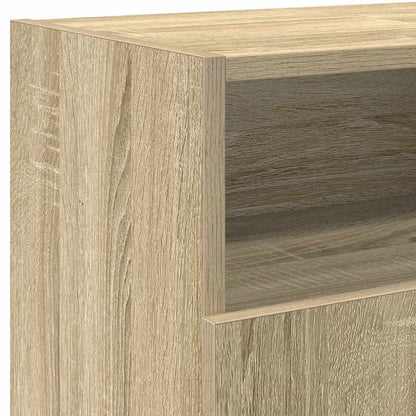 TV-Schrank mit LED-Leuchten Sonoma-Eiche 120x30x50 cm