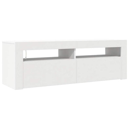 TV-Schrank mit LED-Leuchten Weiß 120x35x40 cm