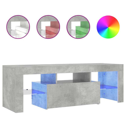 TV-Schrank mit LED-Beleuchtung Betongrau 120x35x40 cm