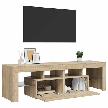 TV-Schrank mit LED-Beleuchtung Sonoma-Eiche 140x36,5x40 cm