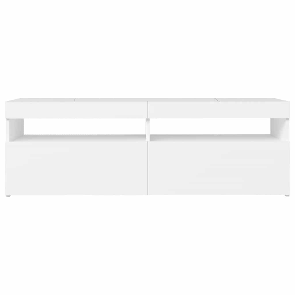 TV-Schrank mit LED-Leuchten Weiß 120x35x40 cm
