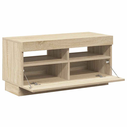 TV-Schrank mit LED-Leuchten Sonoma-Eiche 80x35x40 cm