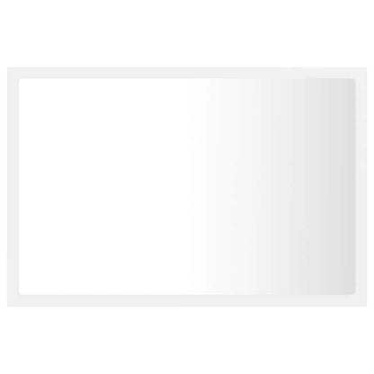 LED-Badspiegel Weiß 60x8,5x37 cm Acryl