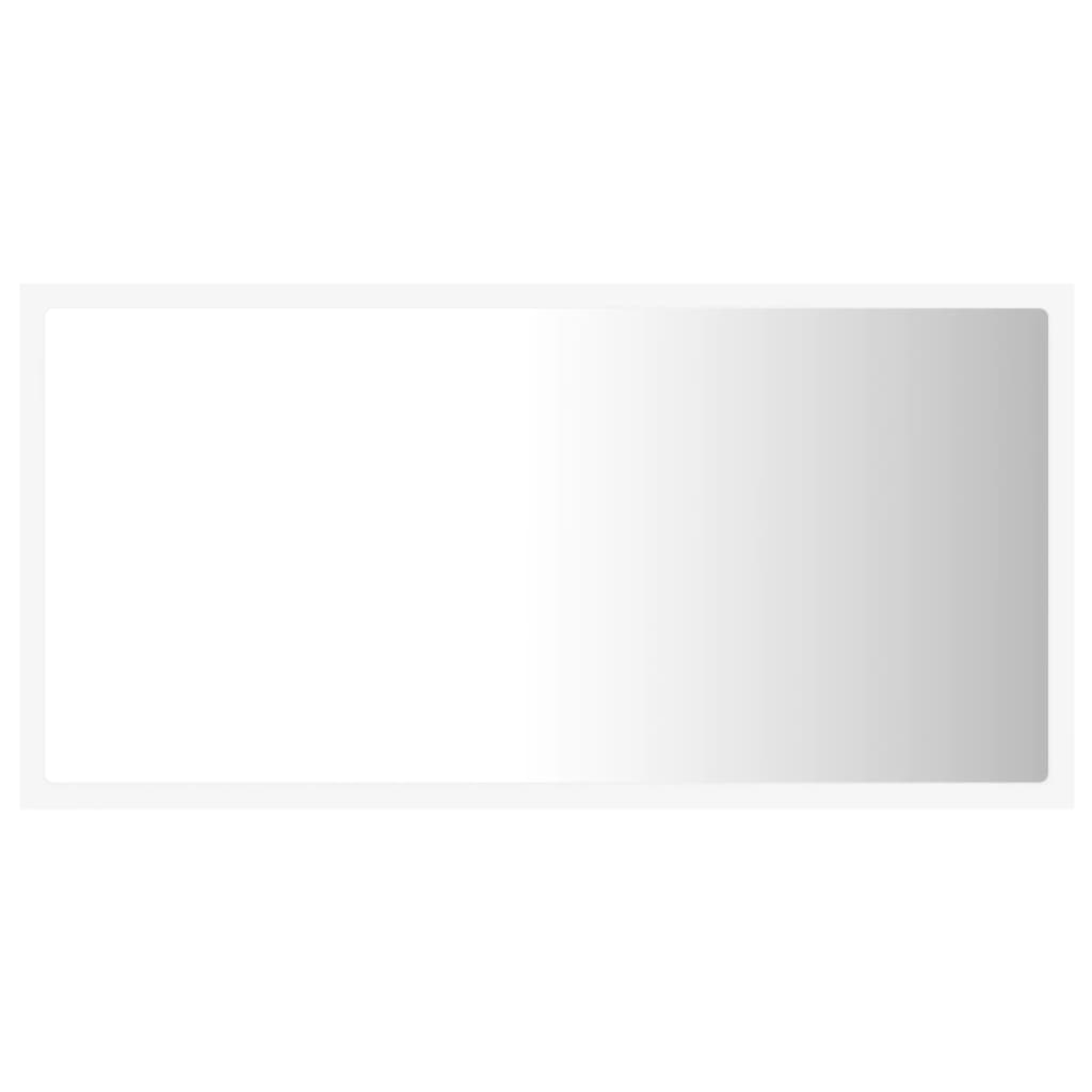 LED-Badspiegel Weiß 80x8,5x37 cm Acryl