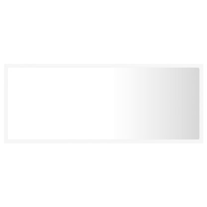 LED-Badspiegel Weiß 100x8,5x37 cm Acryl