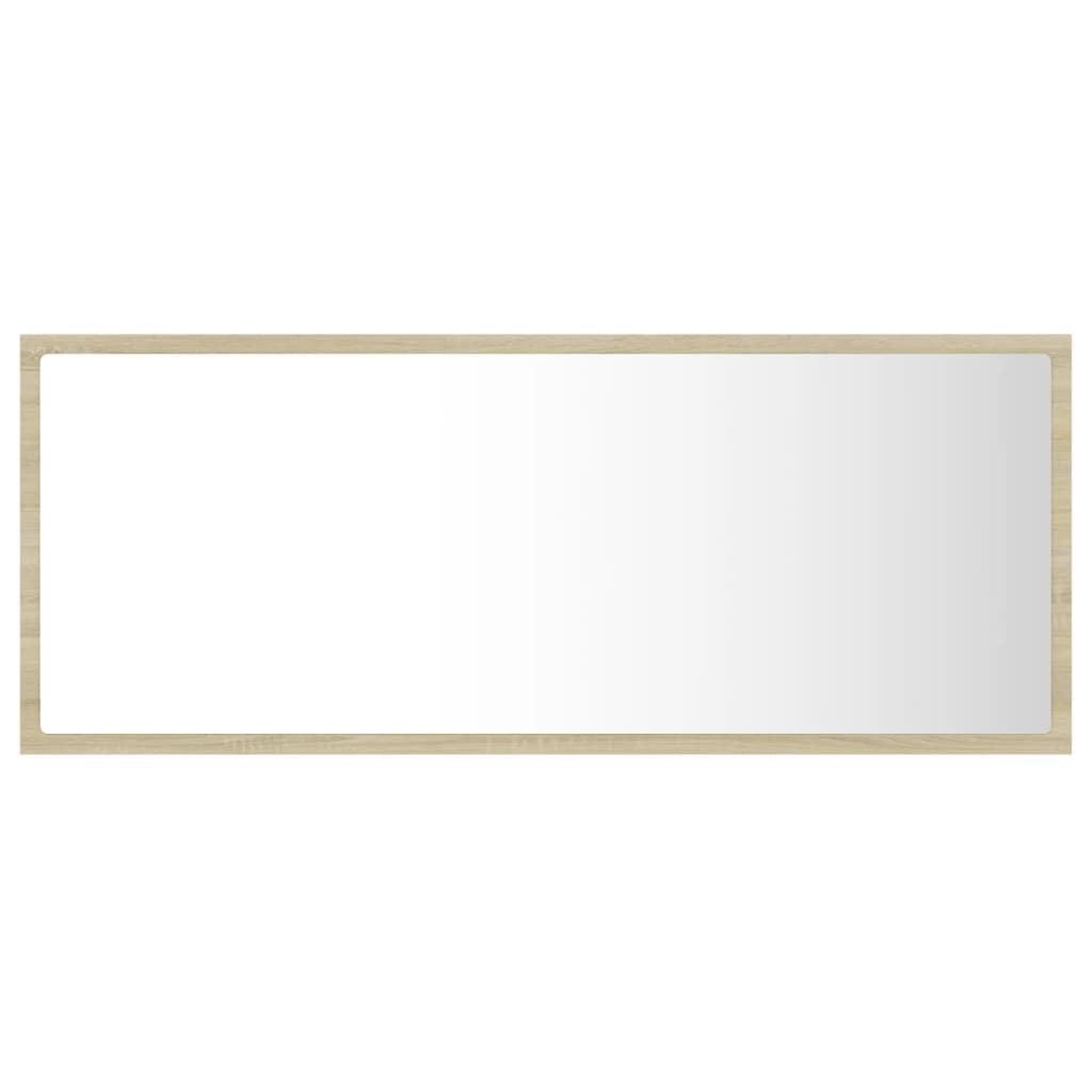 LED-Badspiegel Sonoma-Eiche 100x8,5x37 cm Acryl