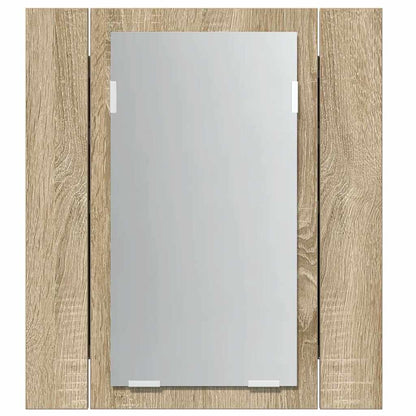LED-Bad-Spiegelschrank Sonoma-Eiche 40x12x45 cm Acryl