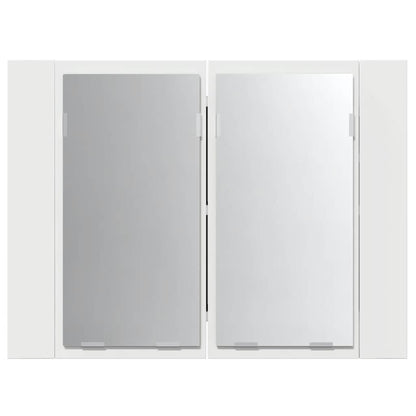 LED-Bad-Spiegelschrank Weiß 60x12x45 cm Acryl