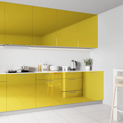 Selbstklebende Möbelfolie Hochglanz-Golden 500x90 cm PVC