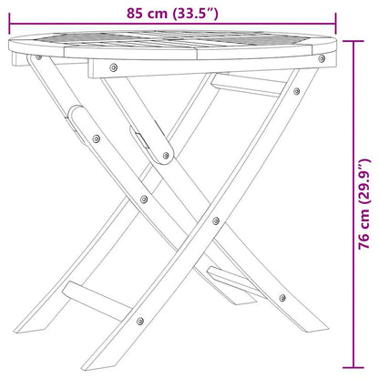 5-tlg. Garten-Essgruppe Massivholz Teak