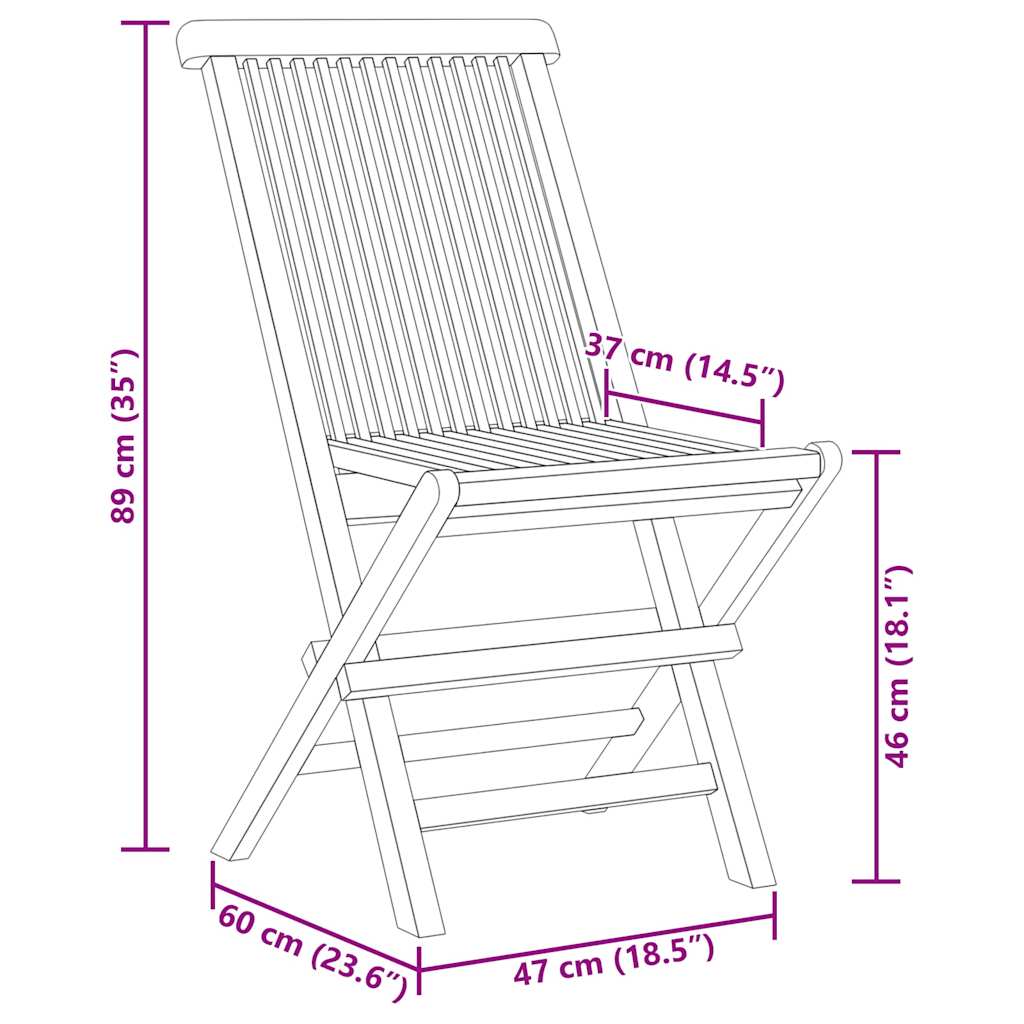 5-tlg. Garten-Essgruppe Massivholz Teak