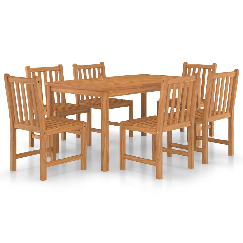 7-teiliges Garten-Ess-Set 150 x 90 cm Massivholz Teak
